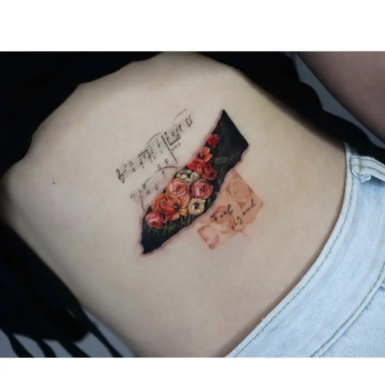 Lettering, Rose, Flower