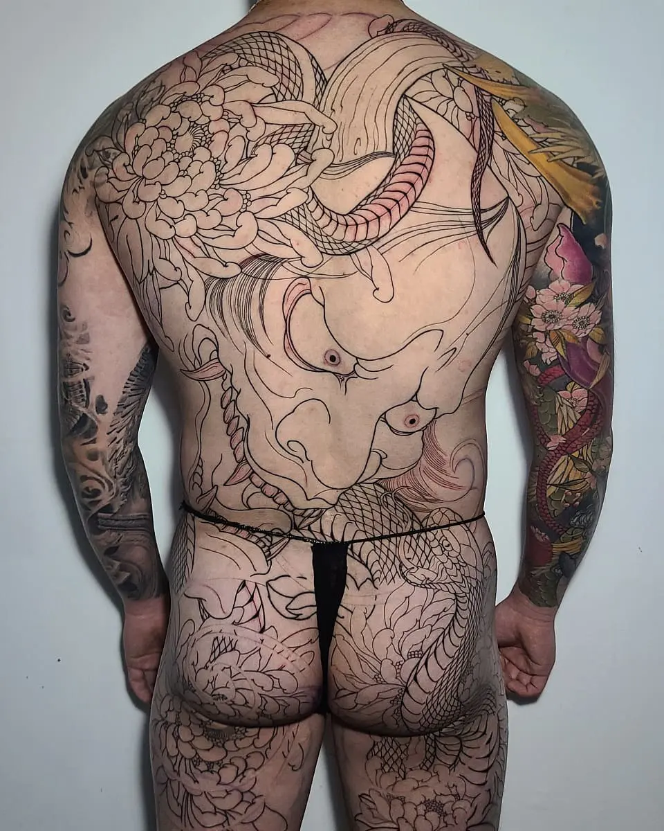 Dragon, Nature, Snake, Flower