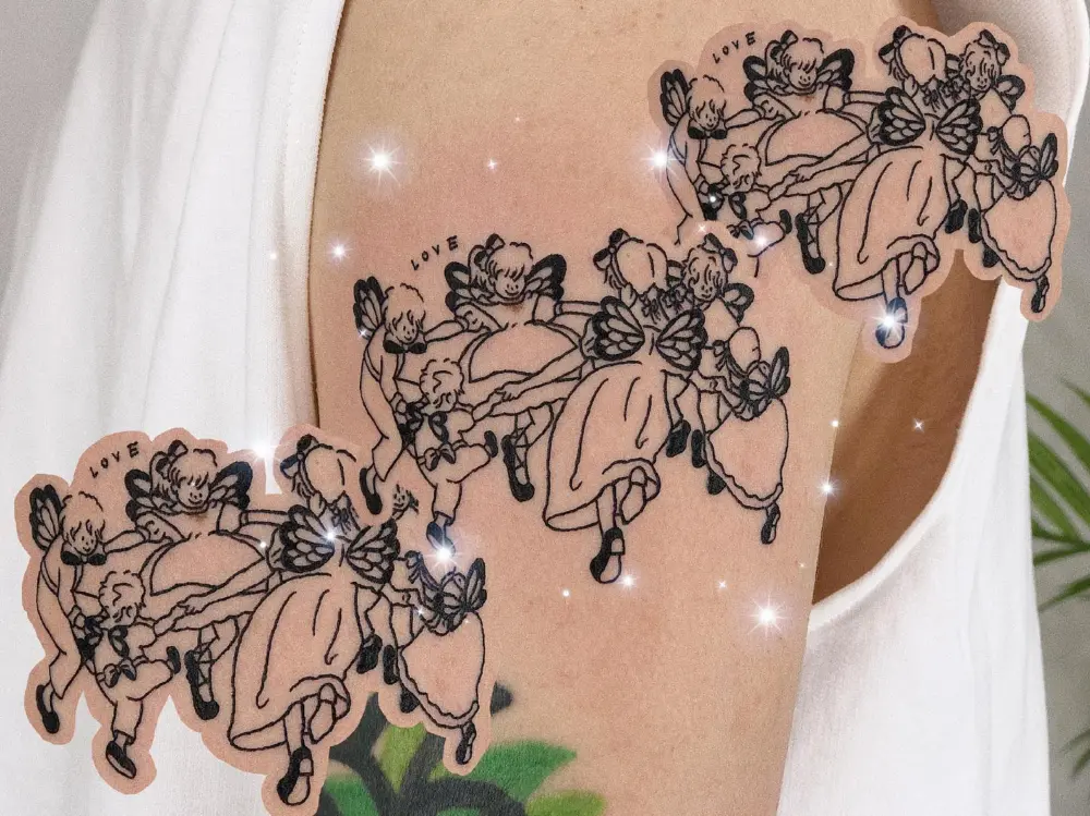 Flower, Lettering