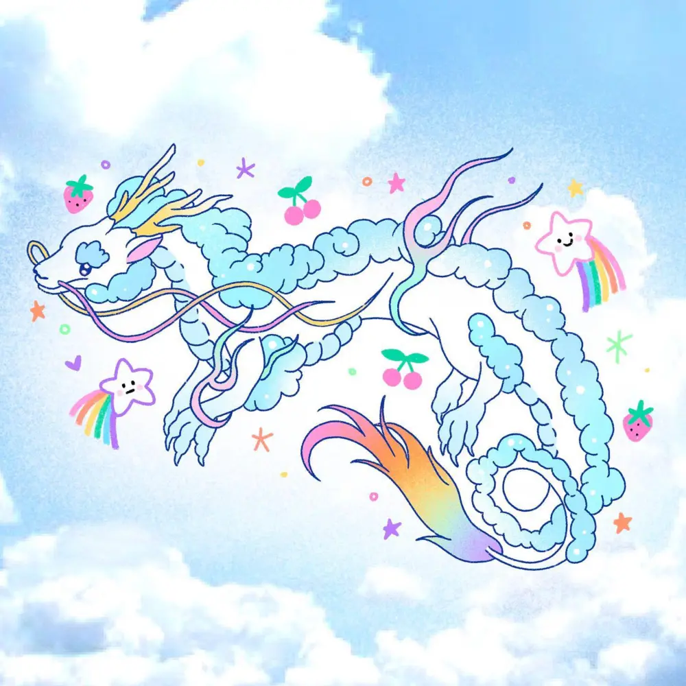 Dragon, Nature, Flower