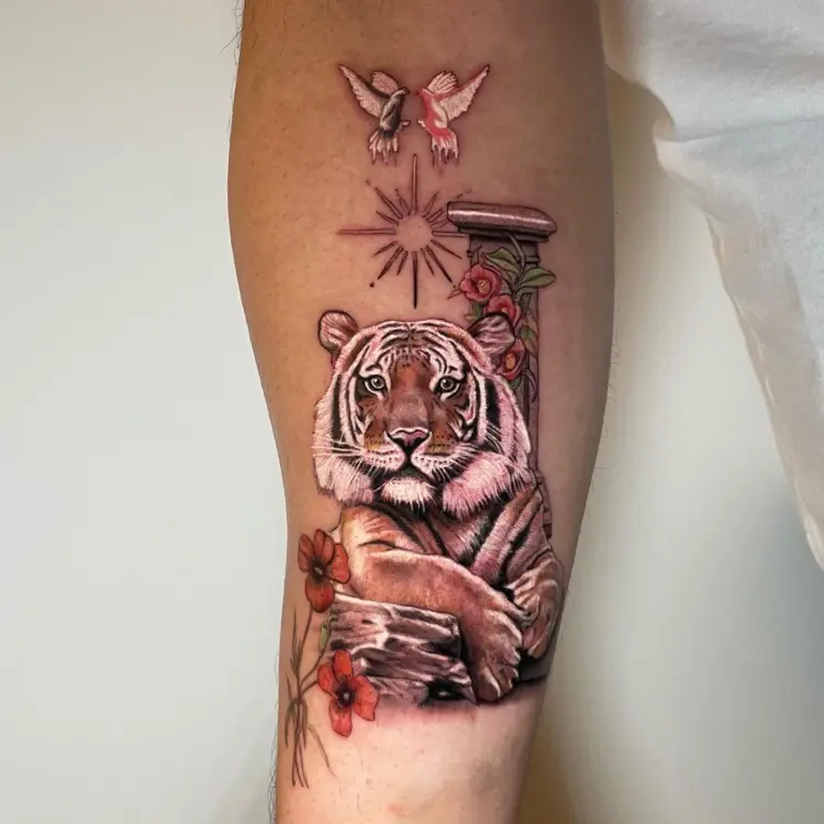 Flower, Tiger, Animal