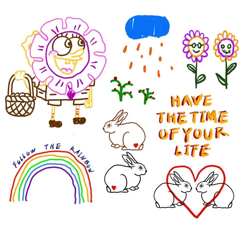 Lettering, Flower, Animal, Nature