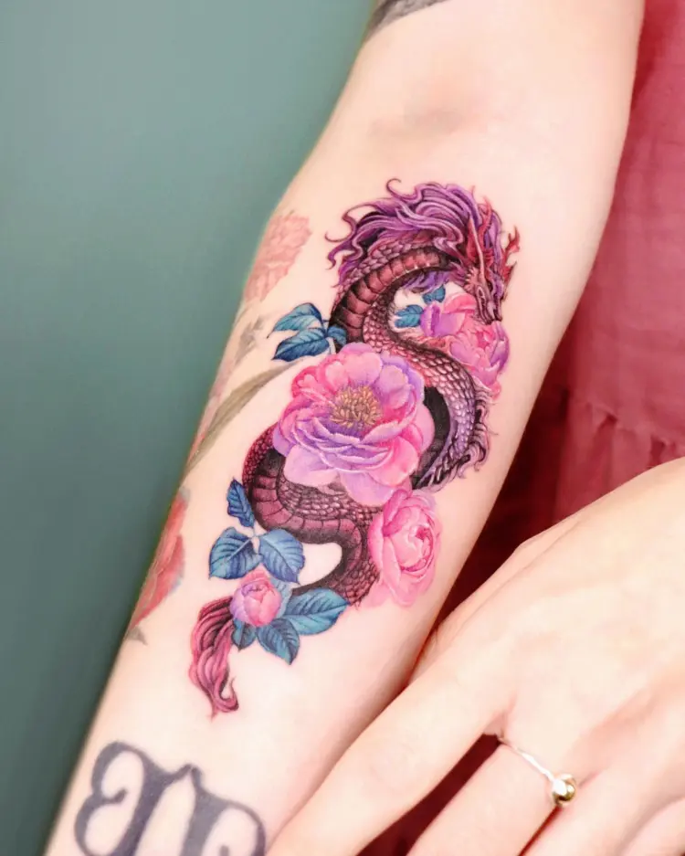 Flower, Rose, Dragon