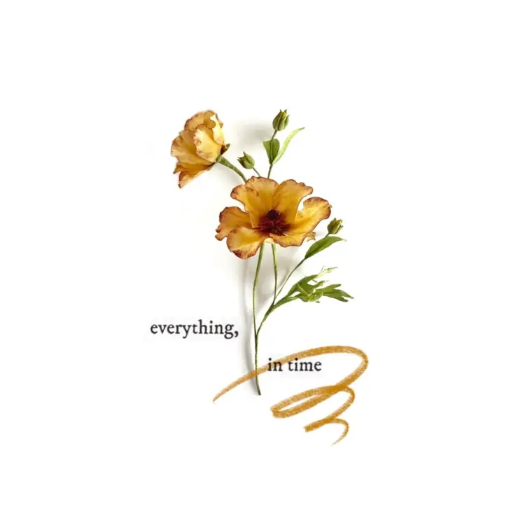 Flower, Lettering