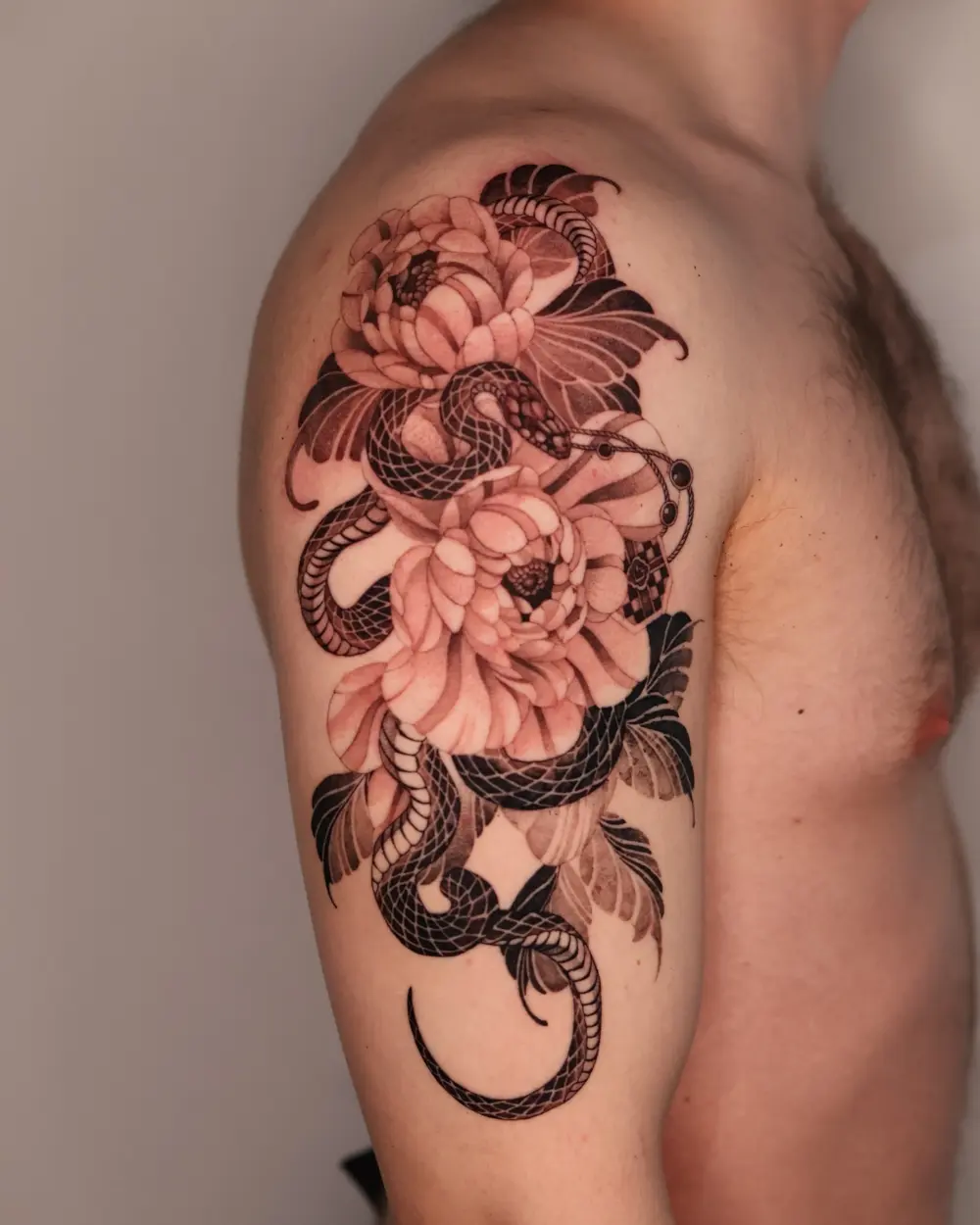 Flower, Snake, Dragon