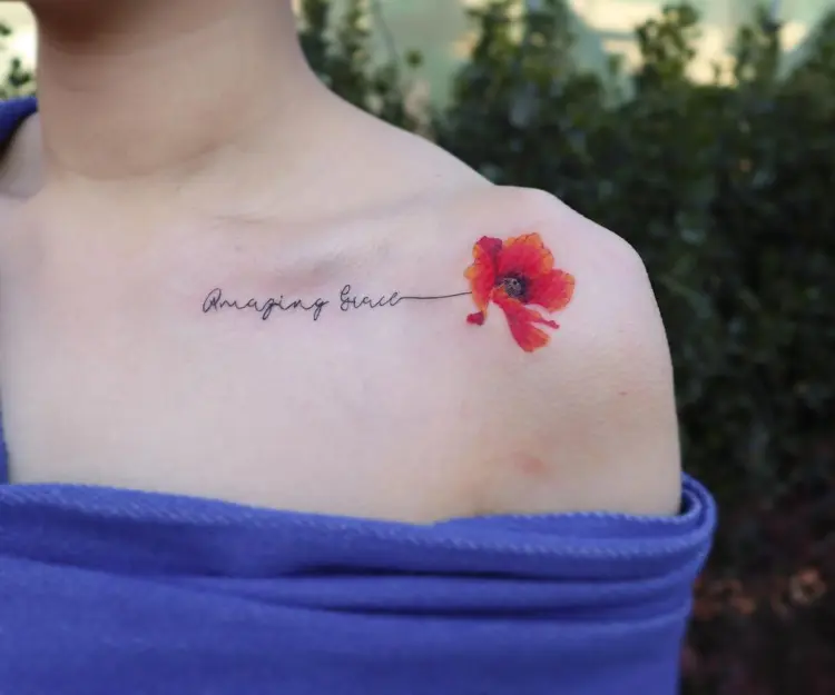 Flower, Lettering