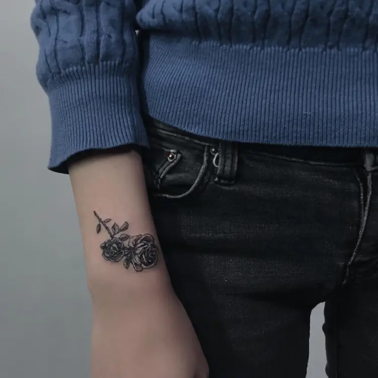 Lettering, Flower, Rose