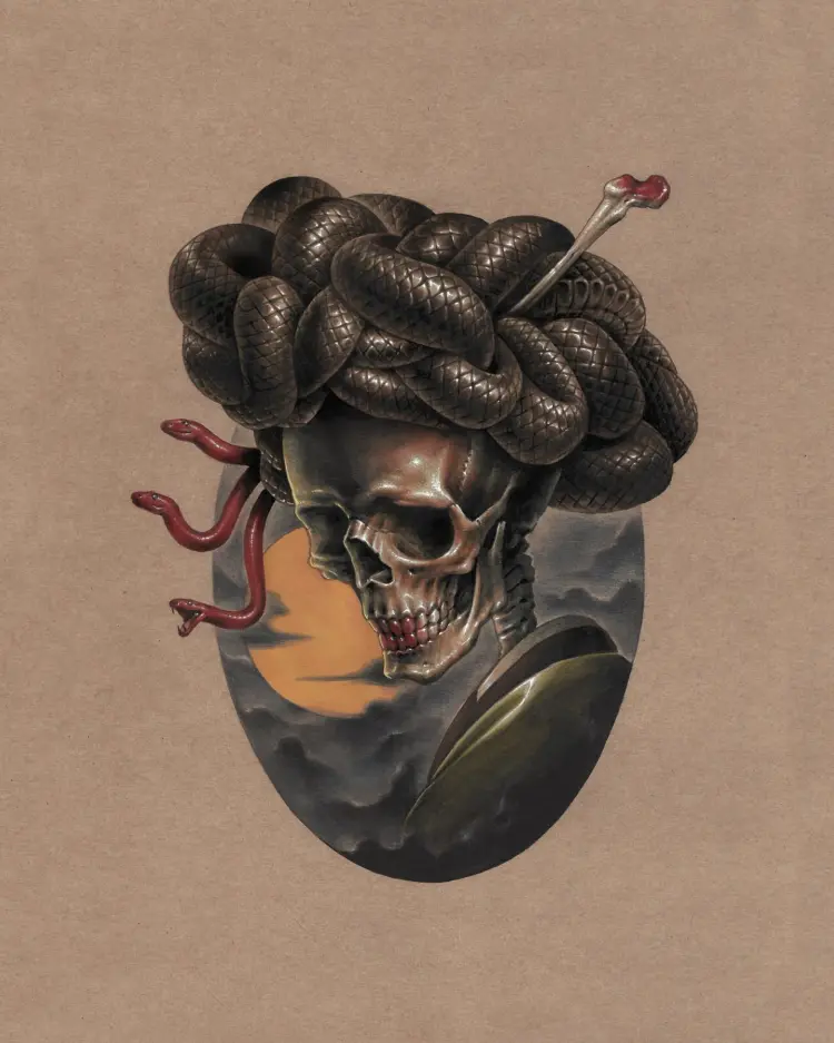 Skull, Snake
