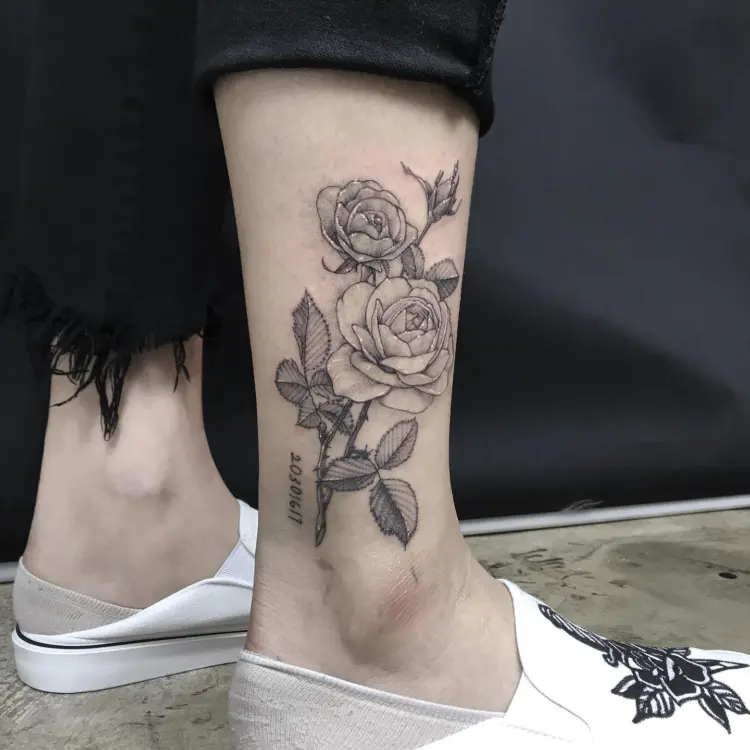 Lettering, Flower, Rose