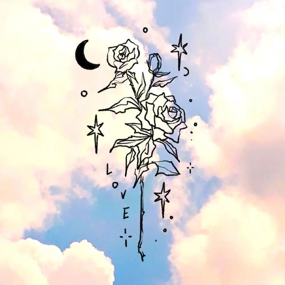 Rose, Lettering, Flower