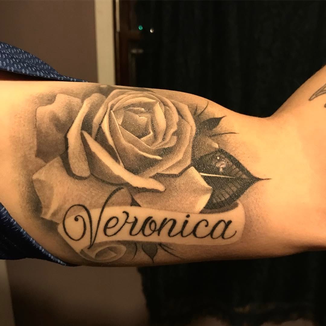 Flower, Rose, Lettering