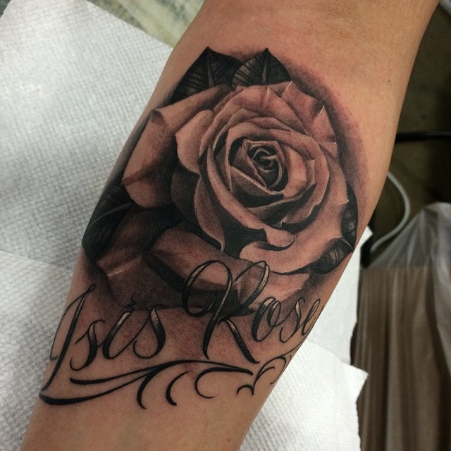 Lettering, Flower, Rose
