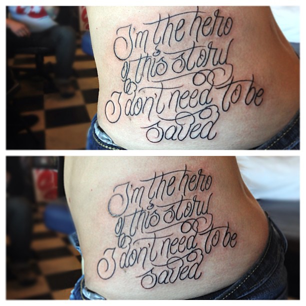 시, 가사, Lettering, 추모 문구