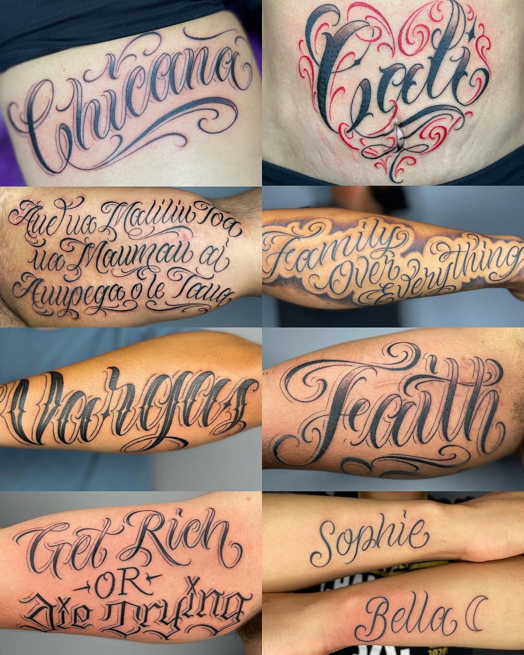 Lettering, 가족 이름, 고딕 레터링