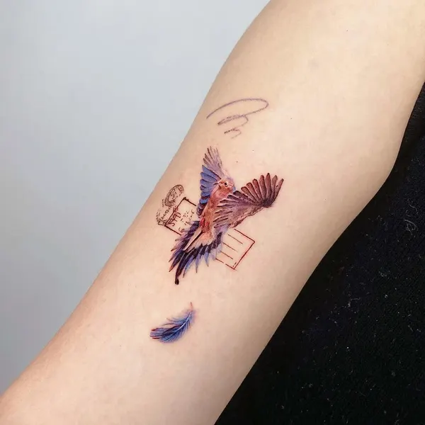 새, 벌새, 수탉, 학, 날개, 제비, 참새, 발키리, 비둘기, 이레즈미, 커스텀 타투, 천사 날개, 천사, 잠자리