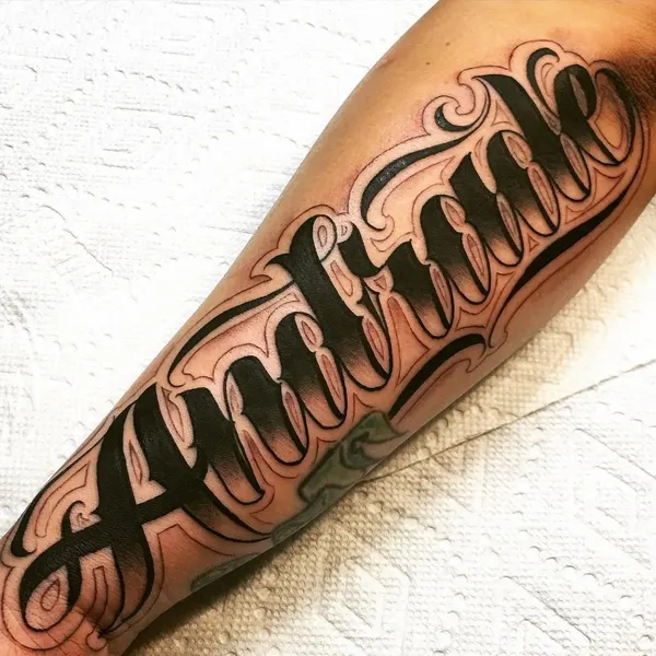Lettering, 이름, 아랍어 레터링, 고딕 레터링