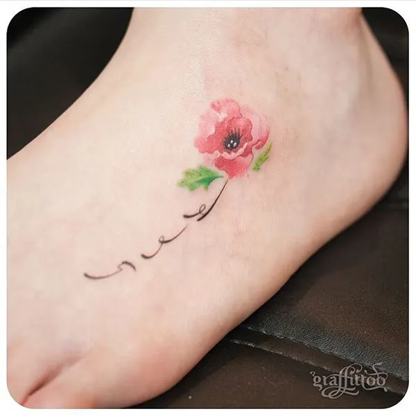 Lettering, 양귀비