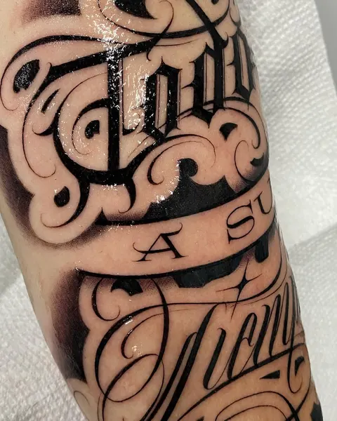 Lettering, 아랍어 레터링, 일본어 레터링, 고딕 레터링, 한자 레터링