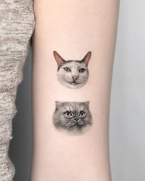 커플/우정 타투, 고양이