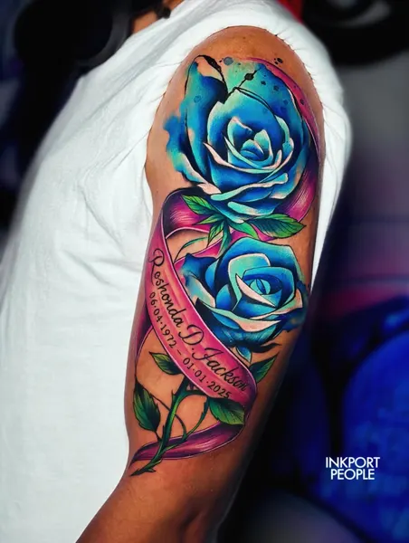 Flower, Rose, Lettering