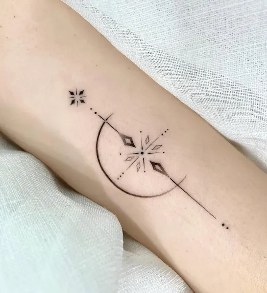 Geometric, Nature, 원, 나침반, 별자리, 사수자리, 천칭자리, 황소자리, 물고기자리, 토성, 염소자리, 처녀자리, 코스모스