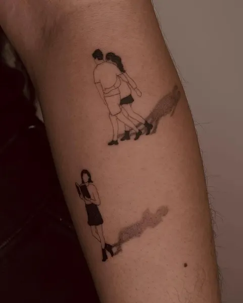 연꽃 문양, 대칭 디자인, 등 전체 타투, 연꽃