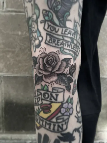 Flower, Rose, Lettering