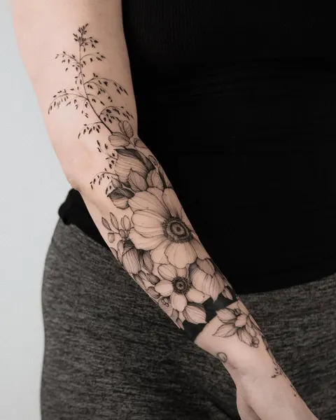 Flower, Rose, 슬리브, 커버업