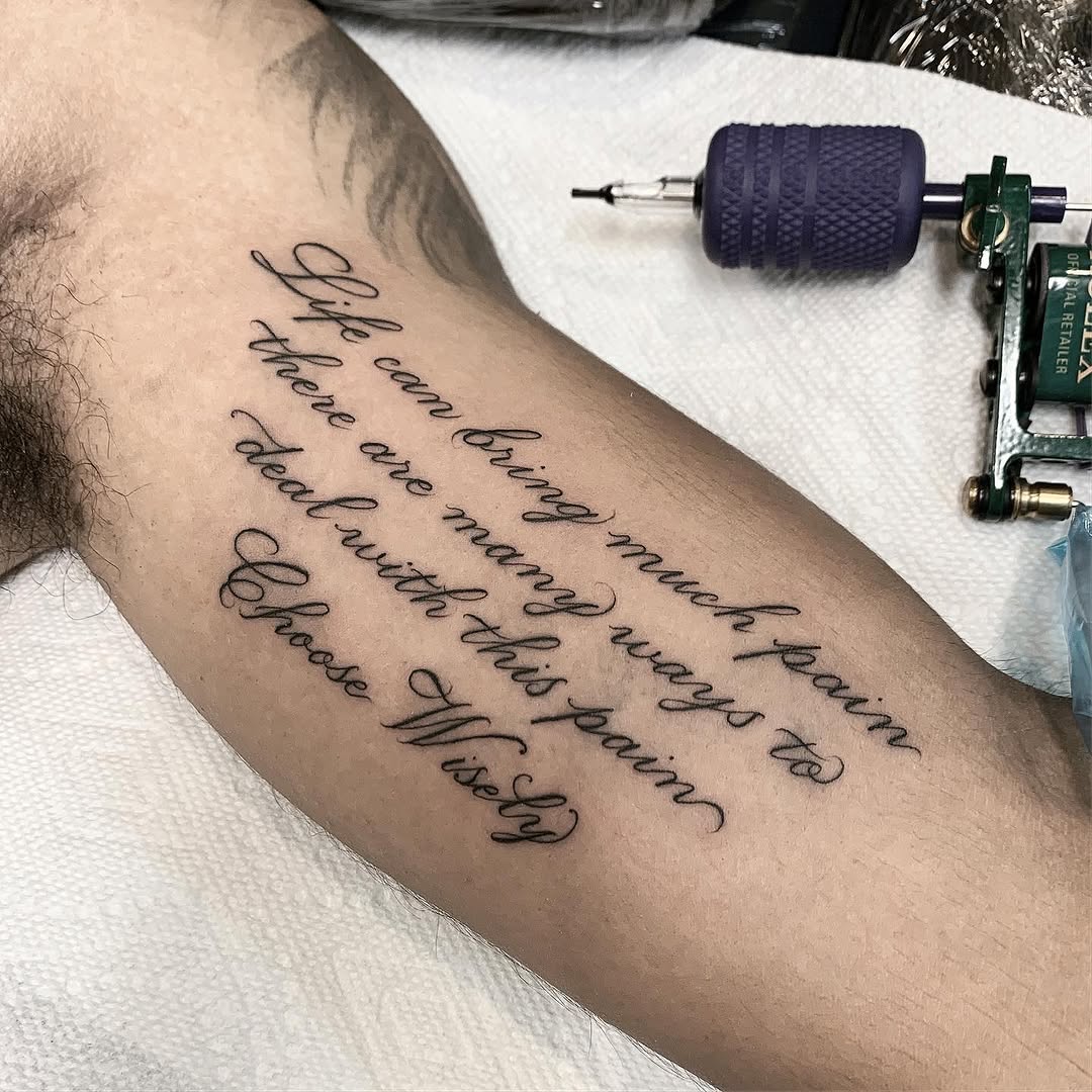 Lettering, 시, 가사, 추모 문구, 문구