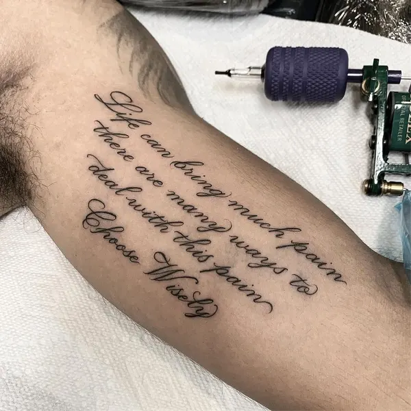 Lettering, 시, 가사, 추모 문구, 문구