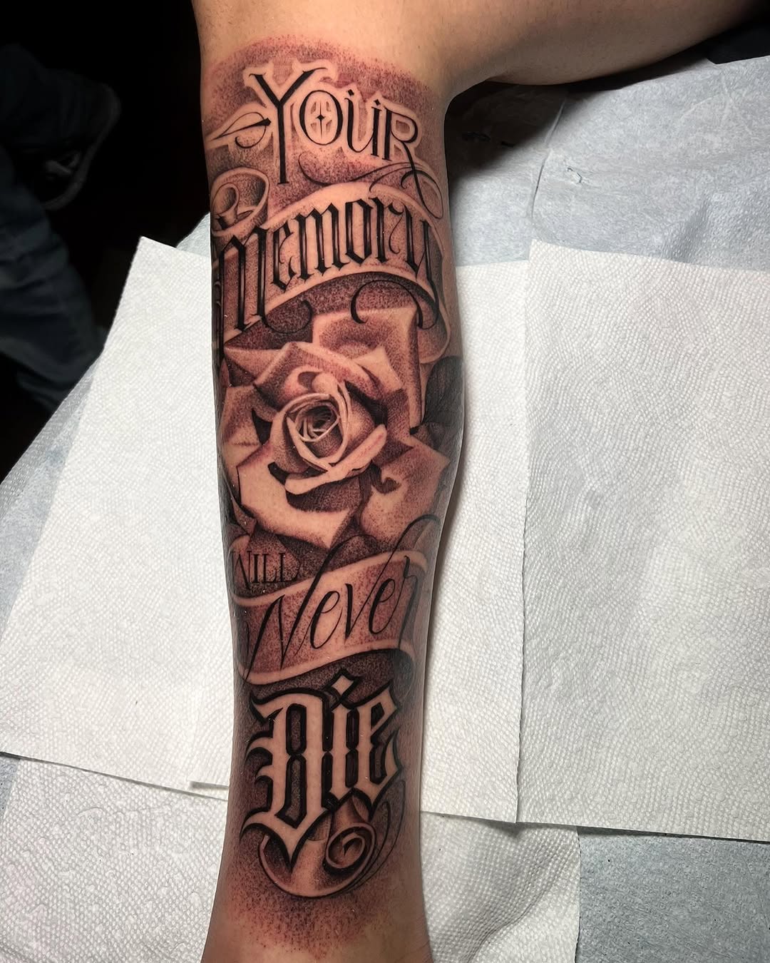 Flower, Rose, Lettering