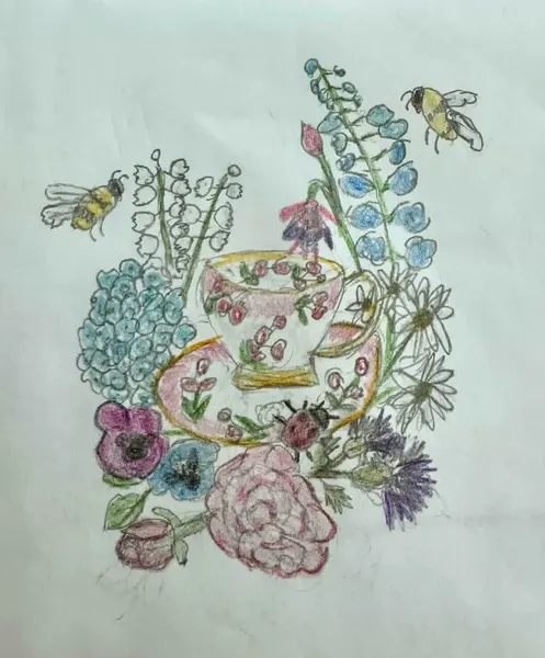 Flower, 컵, 커피