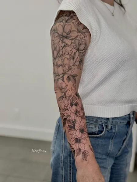 Rose, Flower, 큰 타투