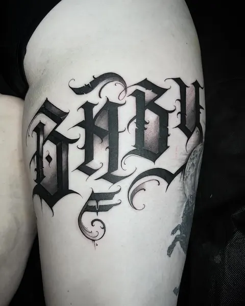 Lettering, 갱스터, 고딕 레터링
