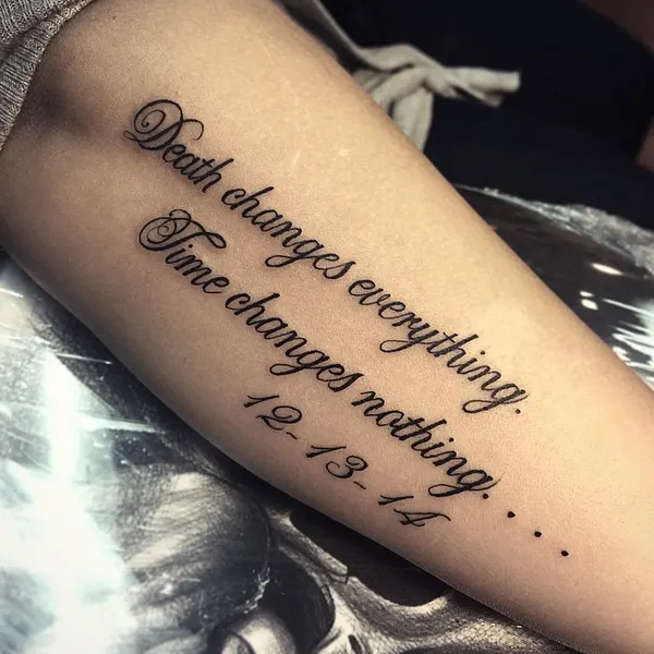 Lettering, 추모 문구, 추억, 올드 잉글리시