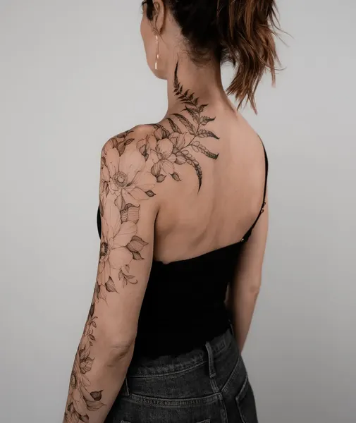 책, Flower, Rose, 장면, 비대칭, 실루엣, 프레임, 카네이션, 뿌리, 서예