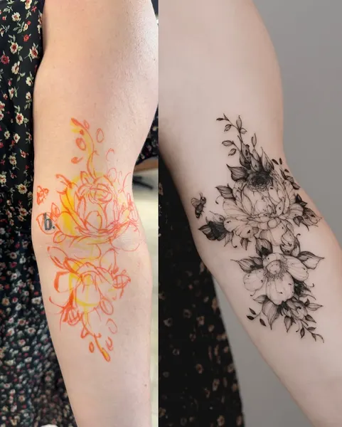 Flower, Rose, 실루엣, 꽃 배경