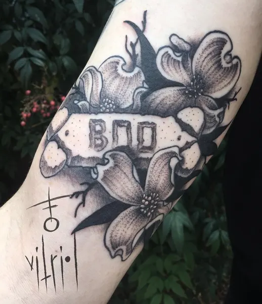 Flower, Rose, Lettering