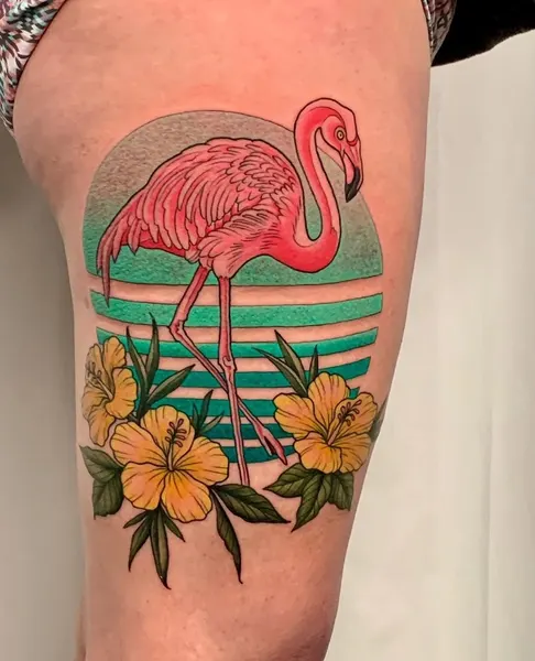 Animal, Flower, 플라밍고