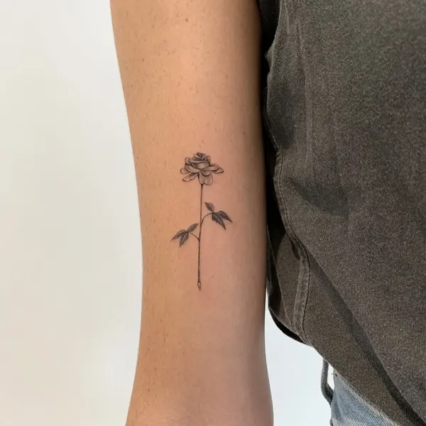 Flower, 암밴드, 작은 타투, 체인