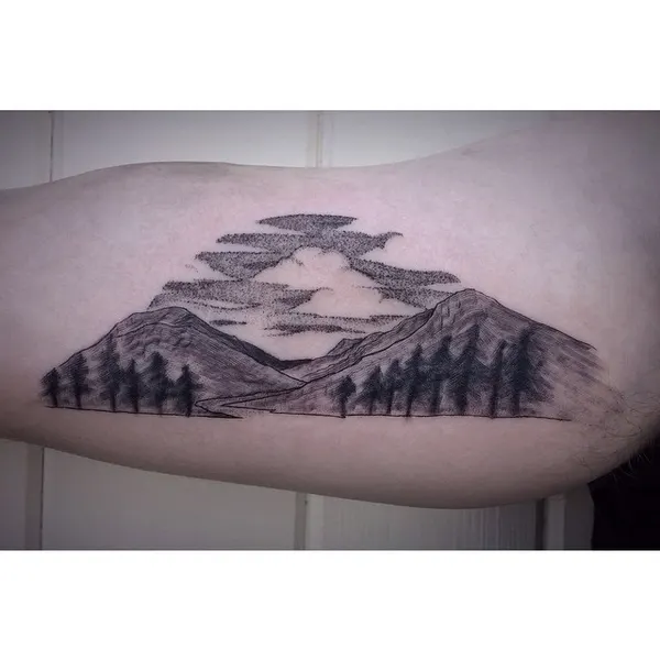 Nature, 계곡, 눈, 산, 화산