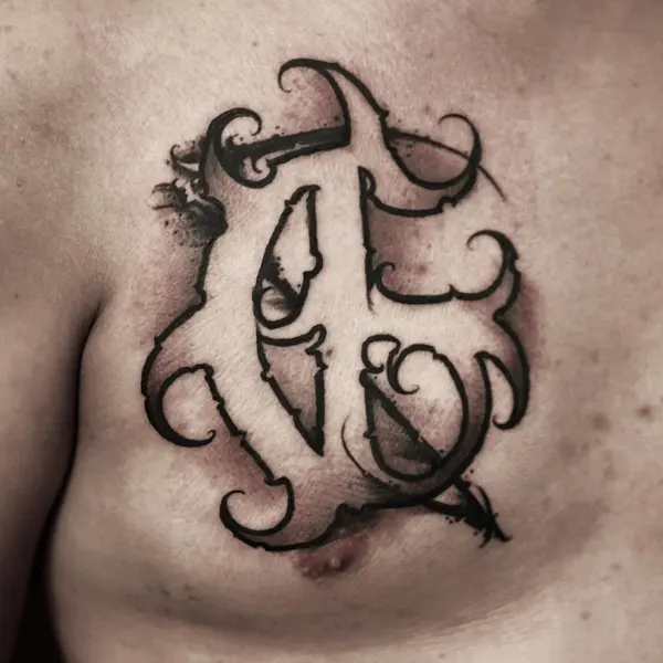 닻, Lettering
