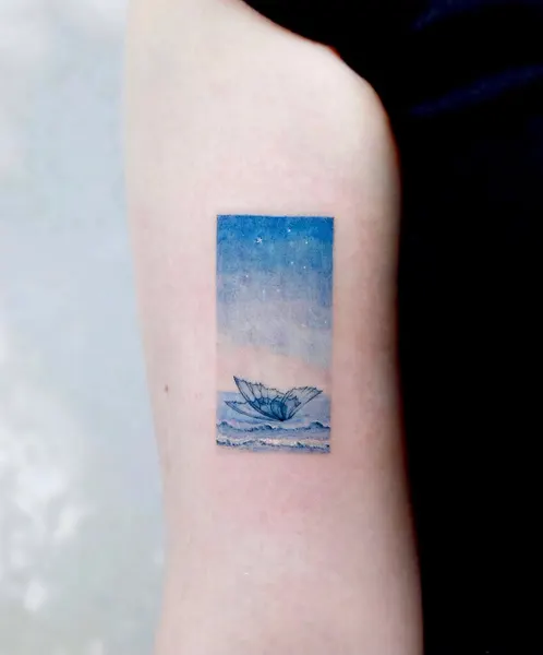 파도 배경, 바다, 구름
