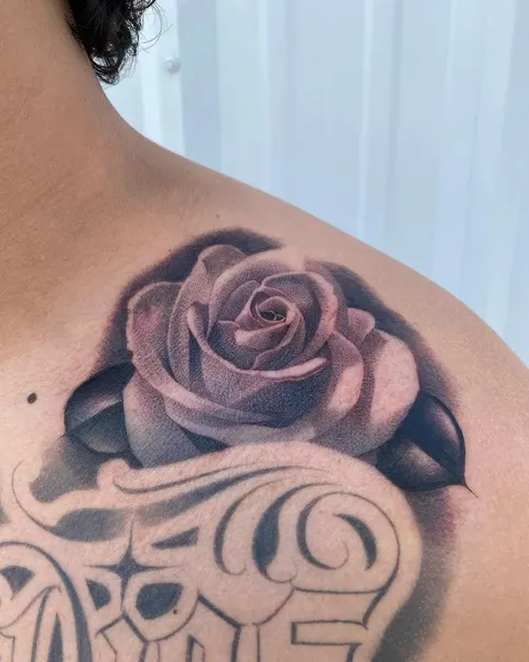 Flower, Rose, Lettering
