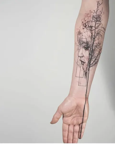 Flower, 큰 타투