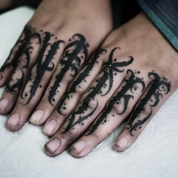 손, Lettering