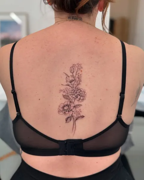 Flower, 연꽃, 실루엣, 탄생화, 등 전체 타투