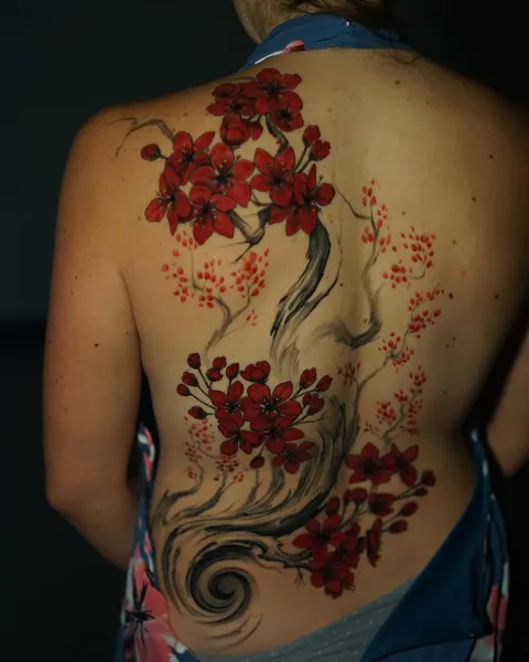 매화, Flower, Nature, 벚꽃, 대나무, 보디수트, 일본 단풍, 일본 전통, 등 전체 타투, 커버업, 히비스커스, 한국 연꽃