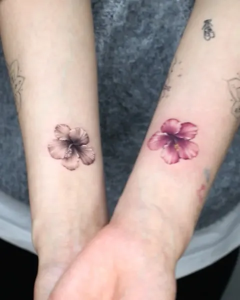Flower, 히비스커스, 벚꽃, 커플/우정 타투