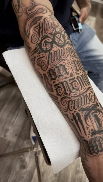 Lettering, 추모 문구, 갱스터, 한자 레터링